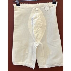 Vintage Arista Longline Girdle Rockabilly Pinup Retro 11280L Cream Medium 27-28